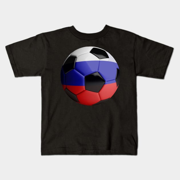 Russian Soccer Ball Kids T-Shirt by reapolo